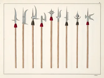 Lances, Spears, Halberds and Partisanes, plate from 